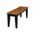 thumbnail image 3 of International Concepts Shaker Dining Bench in Black and Soft Cherry, 3 of 6