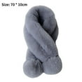 thumbnail image 6 of Yirtree Women’s Winter Fake Faux Fur Loophole Scarf Rectangle Furry Wrap Warm Soft Cozy Solid Color Autumn Winter Women Neck Warmer Collar Scarf, 6 of 8