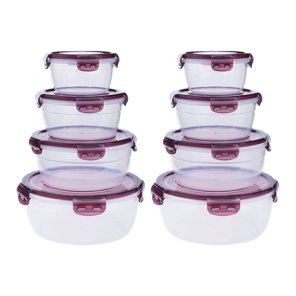 REGALWOVEN 8 Pack Food Storage Containers with Lids, Meal Prep Food Containers Purple 8 Pack