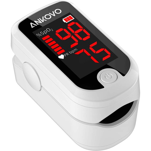 Pulsioxímetro de Dedo ANKOVO Monitor de Saturación de Oxígeno en Sangre Lectura Rápida de SpO2 ANKOVO AK-865477