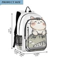 thumbnail image 2 of FORMRS Unisex School Backpack 17" Student Travel Bag with Laptop Compartment, Green Cute Cat, 2 of 7