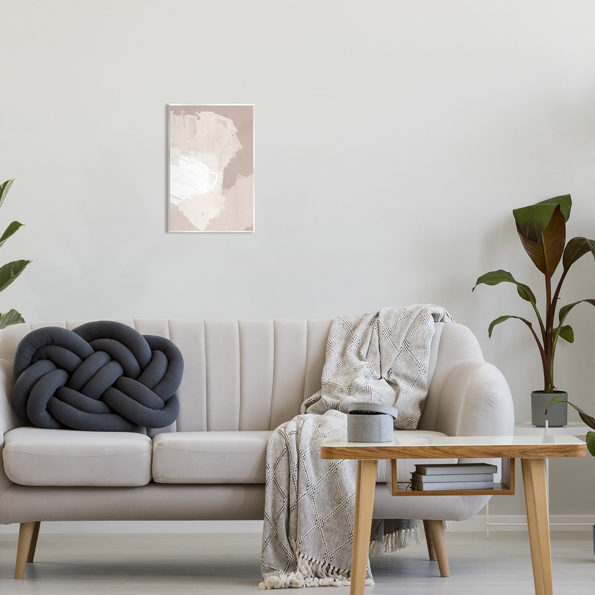 Stupell Industries Abstract Brush Strokes Collage Neutral Beige Tones Painting Unframed Art Print Wall Art, Design by June Erica Vess