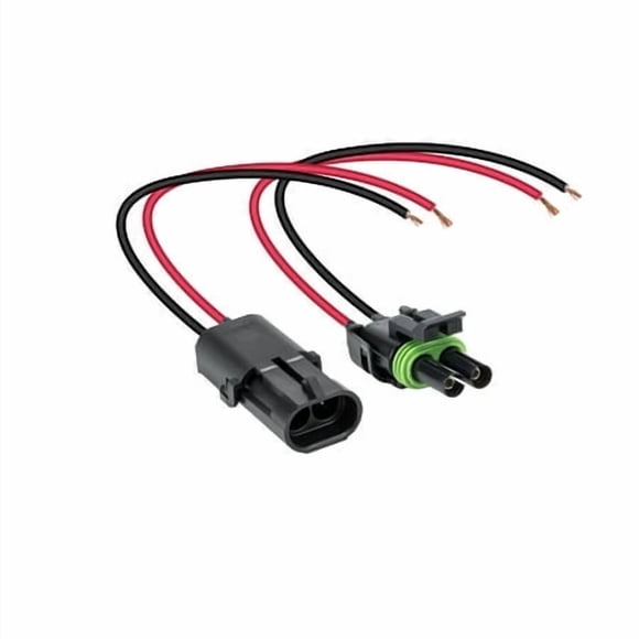 True Mods 2-Wire Weather Pack Connector Kit Assembled With 10"" 12 Awg Wires