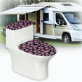thumbnail image 6 of FORUDESIGNS Union Jack Flag Pattern Toilet Lid Cover with Toilet Tank Lid Cover 2 Pcs Dustproof Fabric Cozy Covers for A Lid Toilet Tank, Universal Toilet Lid Cozy with Elastic Edge, 6 of 8