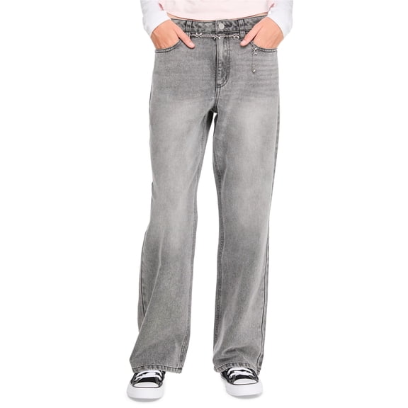 My Sister's Fashion Girls & Teens Bow Belted Wide Leg Denim Jeans - Size 8-16