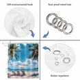 thumbnail image 5 of Summer Beach Coastal Waterproof Fabric Shower Curtain,Blue Sea Ocean Landscape Hawaii Waterproof Fabric Shower Curtain for Bathroom Curtains Bathtubs Shower Curtains with 12 Hooks Standard 66x72, 5 of 8