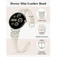 thumbnail image 3 of TOYOUTHS Slim Leather Band Compatible with Google Pixel Watch 3 41mm/Pixel Watch 2/Pixel Watch Band, Women’s Thin Dressy Strap with Celtic Knot Buckle, Premium Genuine Leather Wristband, 3 of 7