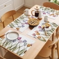 thumbnail image 5 of Placemat Set of 6 Watercolor Tulip Placemats for Dining Table Flower Simple Style Washable Table Mats for Kitchen and Party Decor Indoor & Outdoor Use, 5 of 8