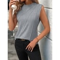 thumbnail image 5 of Women'S Sleeveless Summer Crewneck Loose Fit Tank Tops Gray S, 5 of 7