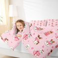 thumbnail image 4 of Homewish Chic Pet Dog 7-Piece Twin Bedding,Cartoon Animal Bedding Comforter Set,Pink,Pink Reversible, 4 of 8