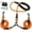 Orange, variant on LELE LIFE Double Dog Leash for Two Dogs, 360° Swivel Tangle Free Reflective Dual Large & Medium Dogs, with 2Pcs Dog Poop Bag Holder, Black