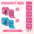 thumbnail image 2 of Uxcell 2" x 16 ft Kinesiology Tape Breathable, Kinesiology Recovery Tapes for Muscle Support, Pink/Blue, 2 of 7