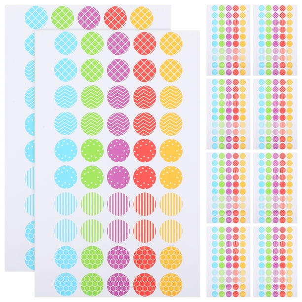 10 hojas de pegatinas de refuerzo para perforar agujeros, pegatinas decorativas de papel de hojas sueltas para bricolaje
