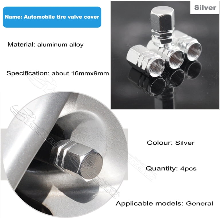 4) Metal Tire/Wheel Air Pressure Stem Valve Caps for 4) Metal Tire/Wheel Air Pressure Stem Valve Caps for