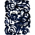 thumbnail image 2 of Fuchs, Jodi 19x24 White Modern Wood Framed Museum Art Print Titled - Indigo Swirls II, 2 of 4