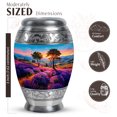 thumbnail image 2 of JAGASY Lavender Grass Human Urn for Ashes - Decorative Landscape Urns for Men & Women - Small Sunrise Urn for Grandmother - Keepsake Memorial Blue Urns for Funeral - 3 Inch, 2 of 7
