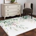 thumbnail image 4 of Eucalyptus Leaves Area Rugs 3x5 for Living Room, Spring Botanical Pastoral Watercolor Non Slip Washable Rug Runner, Low Pile Indoor Floor Carpet Mat Bathroom Rugs for Bedroom, Kids Room, 4 of 9