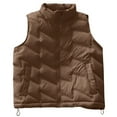 thumbnail image 4 of QHFBli Womens Puffer Vest Sleeveless Puffy Cropped Vests Stand Collar Vest Lightweight Bubble Quilted Vests Trendy 2052, 4 of 4