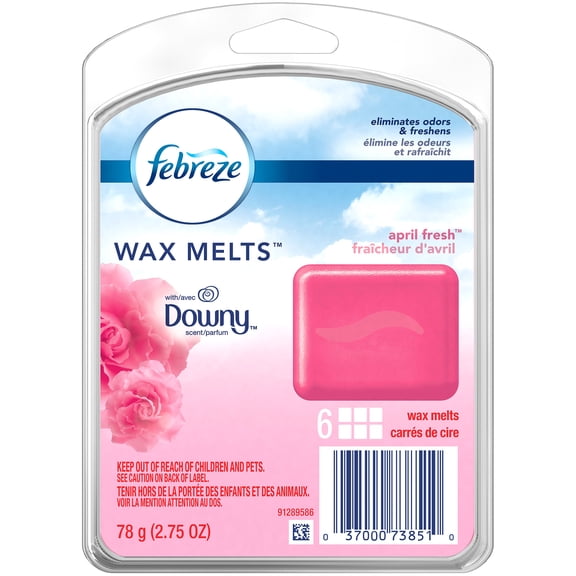 Febreze Wax Melts Air Freshener with Downy Scent, April Fresh, 6 wax melts, 2.75 oz