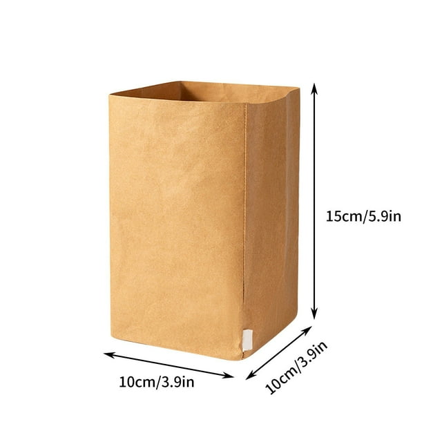 SLYNSHome Washable Kraft Paper Bags Perfect for Live Plants, Onion Storage, Potatoes