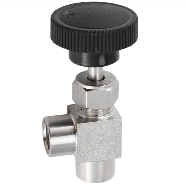 VáLvula de Aguja Ajustable 1/4 Pulgada áNgulo Recto Rosca Hembra SS304 para Agua GasóLeo