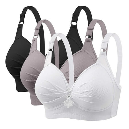 LLYWEY No Padding Bras for Women on Sale Comfortable Sports Bras Women Ladies Bralette Bra Style-424 Women s Plus Scoop Bra Feature Adult Female T-Shirt Sports Bras Multicolor 42B