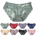 thumbnail image 1 of Sexy Lace Women S Panties Comfortable Ultra Thin Underwear Fashion Floral Embroidery Briefs Mid Waist Underpants, 1 of 5
