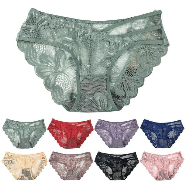 Sexy Lace Women S Panties Comfortable Ultra Thin Underwear Fashion Floral Embroidery Briefs Mid Waist Underpants