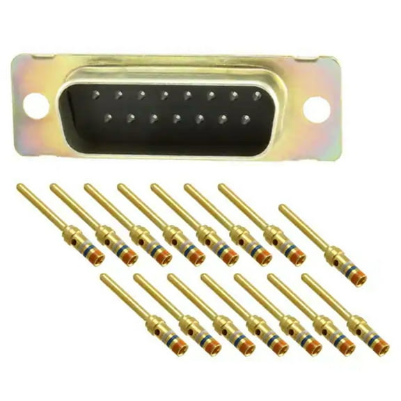1757819-7 Connector 15 Position D-Sub Plug Male Pins M24308/4-2Z :RoHS