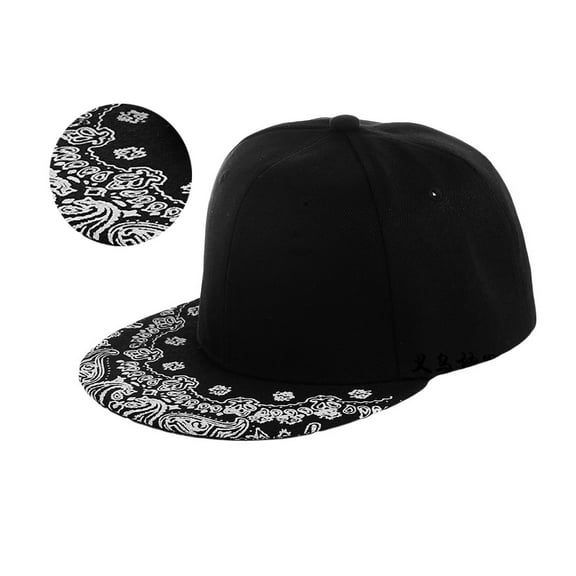 Dress Choice Unisex Vintage Pattern Print Baseball Cap Hip Hop Trucker Hat Plaid Flat Bill Brim Adjustable Snapback Hat for Womens Mens