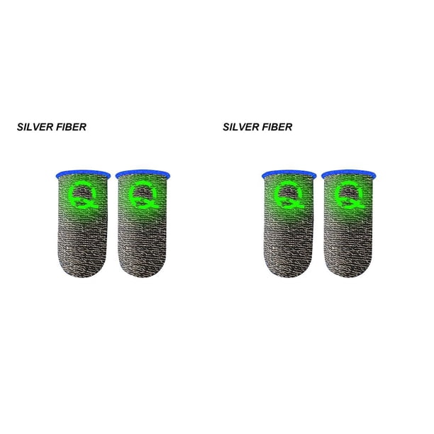 Seitruly 2 uds. Funda para el dedo para juegos, puntas de los dedos luminosas transpirables para PUBG, juegos móviles, pantalla táctil, funda para Type6 NO6