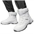 thumbnail image 5 of Womens Hiking Snow Winter Boots Waterproof Work Ankle Boots for Women Mens Comfortable Warm Fuzzy Boots for Backpacking Cycling White Size 8.5, 5 of 9