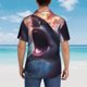 thumbnail image 4 of Balery Dramatic Shark Attack Camisas hawaianas de manga corta para hombre, camisas playeras de corte holgado, camisas de vacaciones con botones,Large, 4 of 7