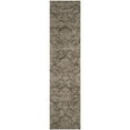 thumbnail image 5 of SAFAVIEH Florida Desmond Damask Plush Shag Runner Rug, Smoke/Beige, 2'3" x 9', 5 of 10