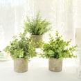 thumbnail image 4 of Plantas artificiales en macetas, hojas de hierba verde falsa, plantas de simulación artificial MABOTO  Plantas caseras, 4 of 7