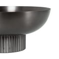 thumbnail image 4 of Kate and Laurel Rooks Ribbed Decorative Metal Bowl, 12 Inch Diameter, Gray Gunmetal, Modern Raised Fruit Bowl for Kitchen Counter or Use as a Key Bowl for an Entryway Table, 4 of 9