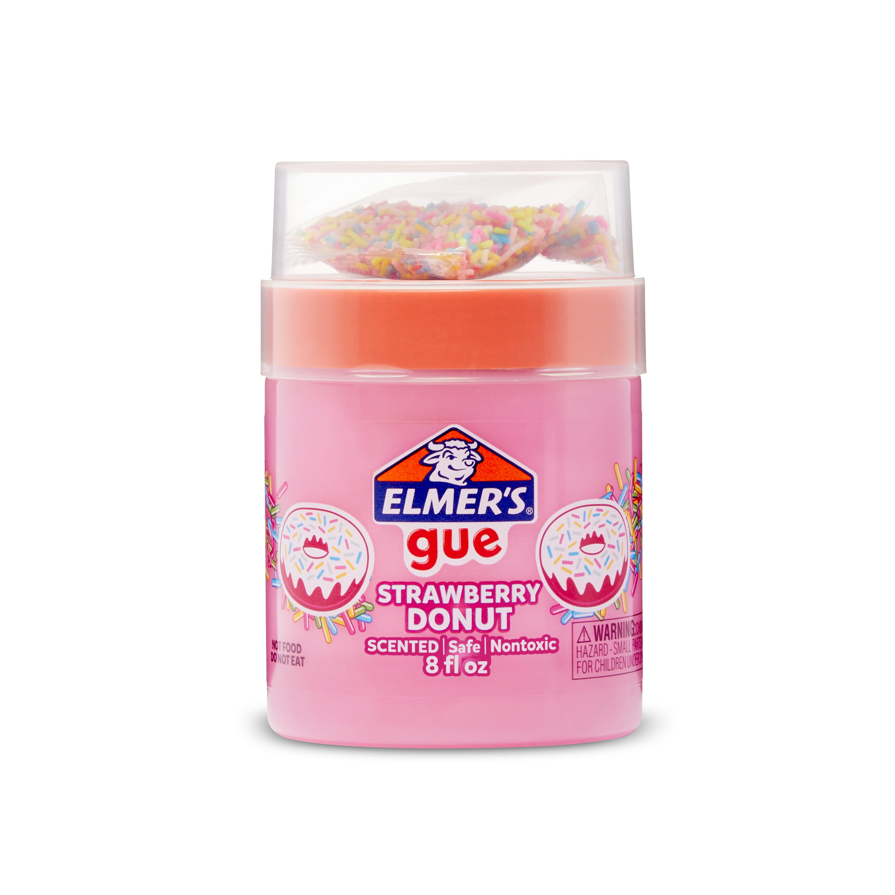Elmer's Gue Premade Strawberry Donut Fluffy Scented Slime
