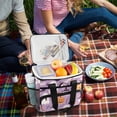 thumbnail image 5 of FORMRS Insulated Cooler Bag 24 Cans Capacity Soft Leakproof Lunch Box with Side Pockets, Purple Cute Halloween, 5 of 7