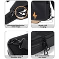 thumbnail image 3 of Mochila bandolera pequeña negra tipo bandolera para hombre y mujer, ligera, con una sola correa, para senderismo, ciclismo, viajes, 3 of 7