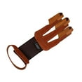 thumbnail image 2 of jinwen 2x Brown PU Leather Three Finger Gloves, Shooting Hunting Finger, 2 of 9