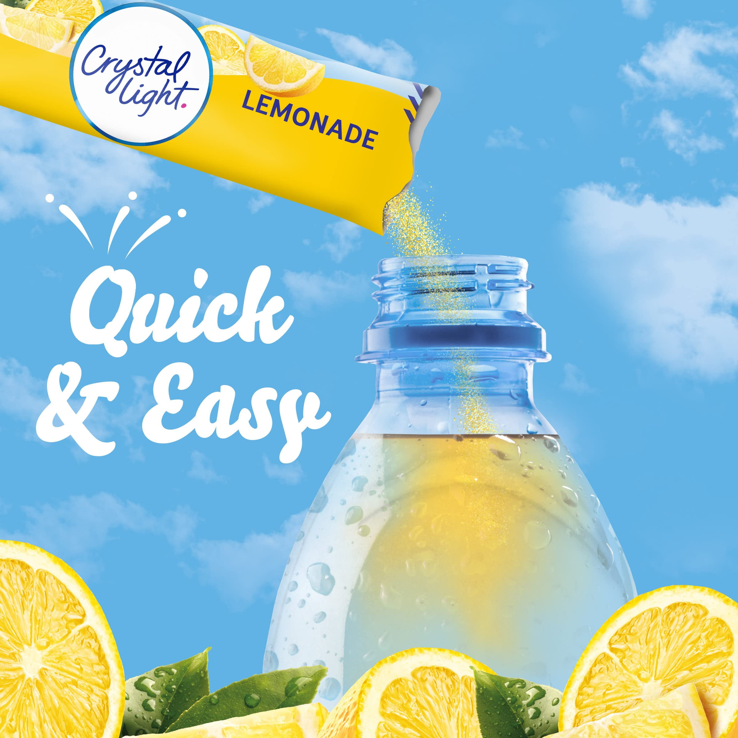 2 Pack-Crystal Light Sugar-Free Lemonade On-The-Go Powdered Drink Mix 120 Count Packaing may&nbsp;vary