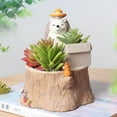 thumbnail image 4 of HULKLIFE Home Garden Office Desktop Decoration, Cute Cartoon Animals Designed Flower Pot/Plant Pots/Planter/Container (Plants Not Included), 4 of 4