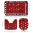 thumbnail image 3 of Bandana Pattern Shower Curtain Bathroom Sets Toilet Lid Rug, Bath Mat And Contour Mat, Shower Curtain 4Pcs, 3 of 6