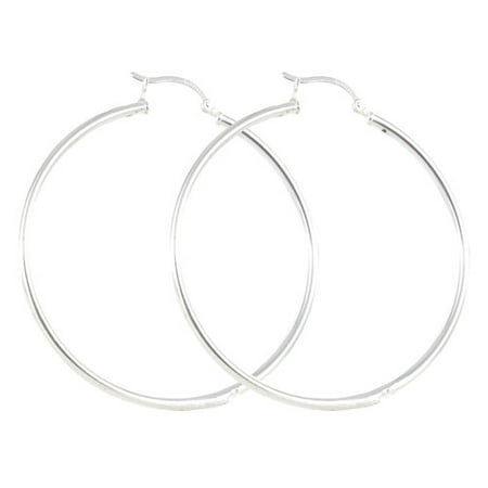 Sterling Silver Large Hoop Earrings