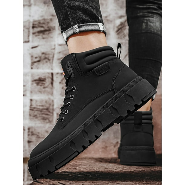 All black clearance camping ankle boots