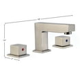 thumbnail image 2 of DAX Two Handle Square Brass Bathroom Faucet, Brushed Nickel, 2 of 3