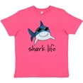 thumbnail image 3 of Inktastic Shark Life Fun Shark with Sunglasses Youth T-Shirt, 3 of 5
