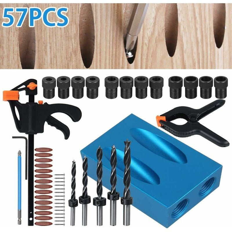 Kit De Guidage De Forage Du Travail Du Bois: Gabarit De Trou De Poche Avec Un Tacot De Forage Pour Des Joints En Bois Précis Du 17,5 € | DHgate