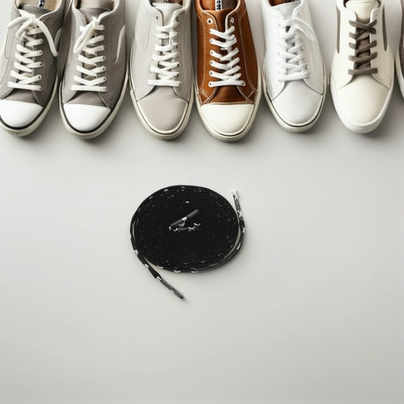 ETHZZLE 2 Pair Flat Shoe Laces Skulls Polyester Reduce Pressure Points for Sneakers Fashion Enthusiasts Any Season