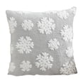 thumbnail image 1 of Funda Almohada Cubierta Cojín Navidad para Del Sofá (gris Pequeño Copo Nieve), 1 of 3